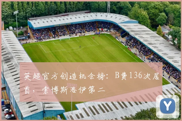 英超官方创造机会榜：B费136次居首，索博斯洛伊第二