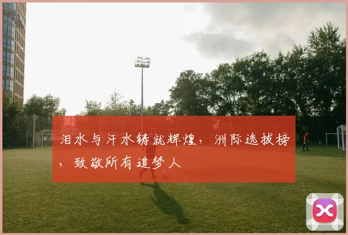 泪水与汗水铸就辉煌,洲际选拔榜,致敬所有追梦人